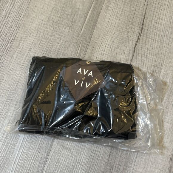 NWT Ava & Viv Tank Top 3X Black Plus Size Ribbed Cotton Blend Sleeveless Shirt - Picture 16 of 16